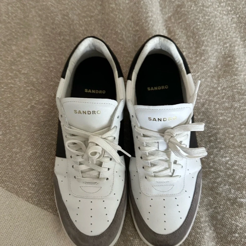 Sandro Paris Men’s Magic Lace Up Low Top Sneakers US 9 / FR 40 MSRP $320 - Picture 2 of 9